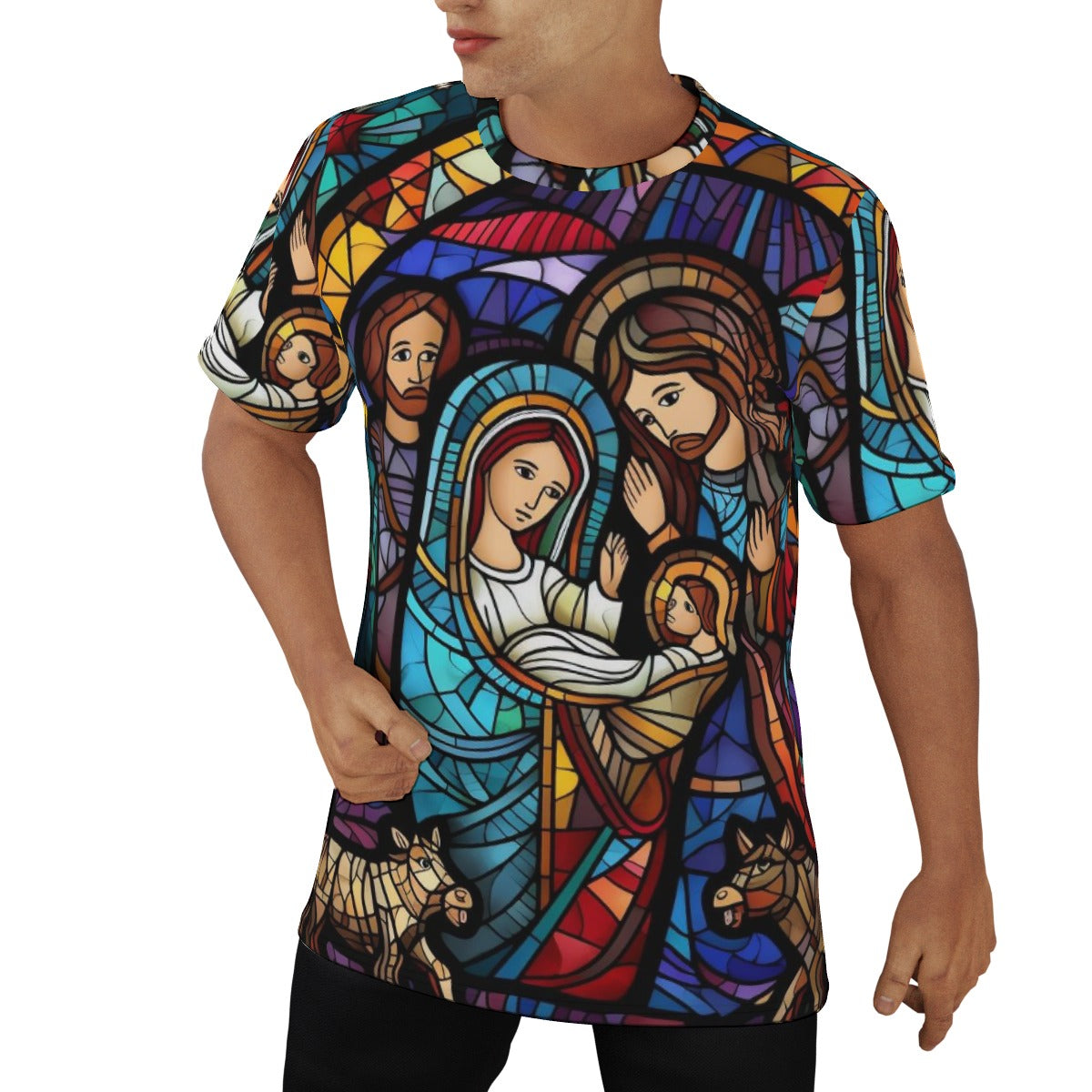 Nativity Window Men's O-Neck T-Shirt